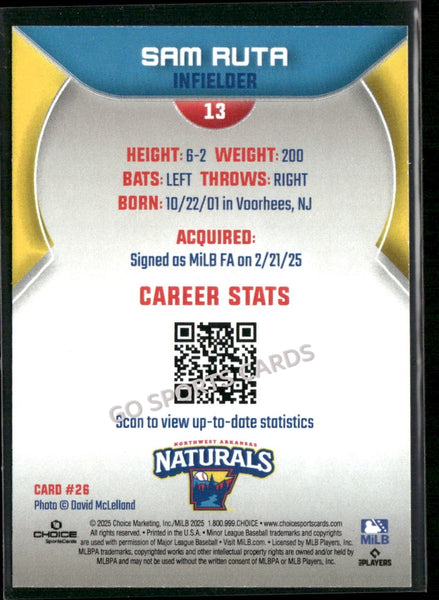 2025 Northwest Arkansas Naturals Sam Ruta