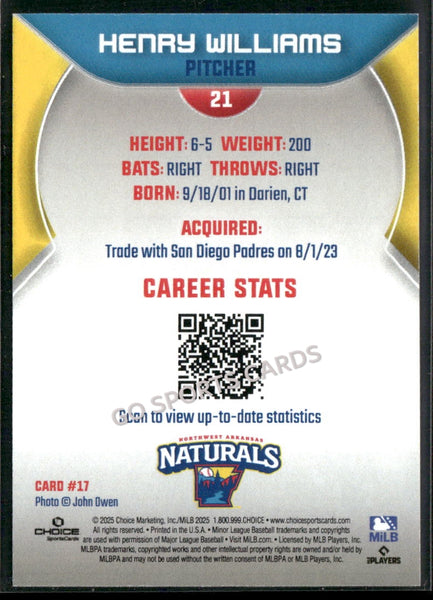 2025 Northwest Arkansas Naturals Henry Williams