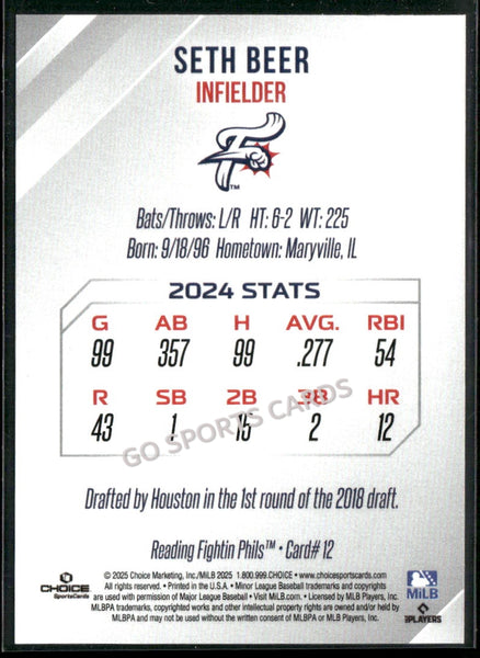 2025 Reading Fightin Phils 2nd Seth Beer