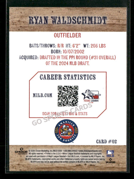 2025 Texas League Top Prospects Ryan Waldschmidt
