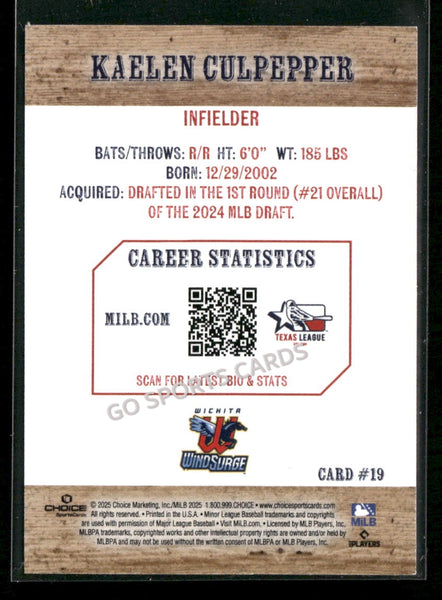 2025 Texas League Top Prospects Kaelen Culpepper