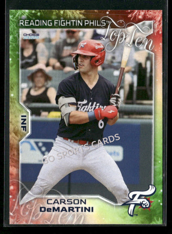 2025 Reading Fightin Phils Holiday Top 10 Carson DeMartini