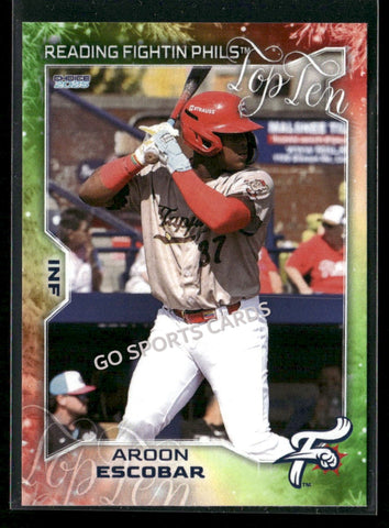 2025 Reading Fightin Phils Holiday Top 10 Aroon Escobar