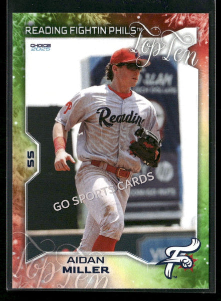 2025 Reading Fightin Phils Holiday Top 10 Aidan Miller