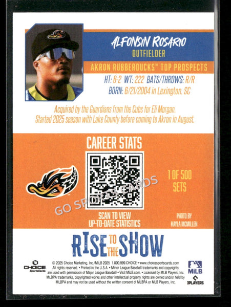 2025 Akron Rubberducks Rise to the Show Alfonsin Rosario