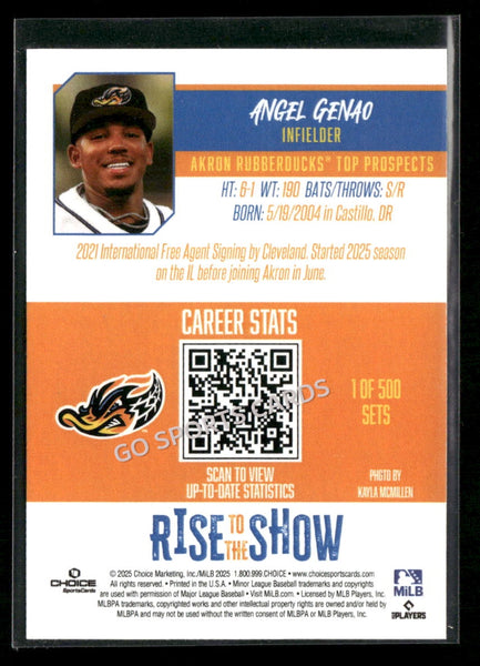 2025 Akron Rubberducks Rise to the Show Angel Genao