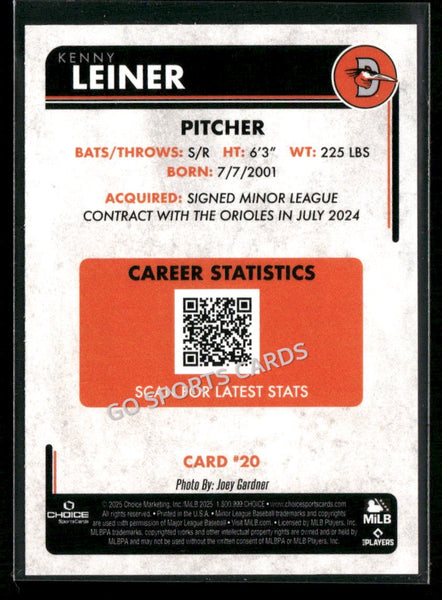 2025 Delmarva Shorebirds Kenny Leiner