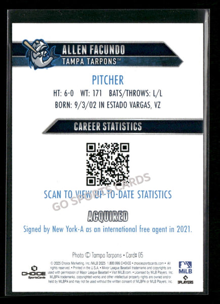 2025 Tampa Tarpons Allen Facundo