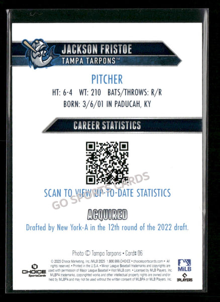 2025 Tampa Tarpons Jackson Fristoe