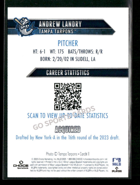 2025 Tampa Tarpons Andrew Landry