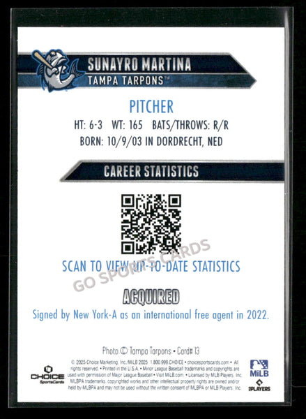 2025 Tampa Tarpons Sunayro Martina