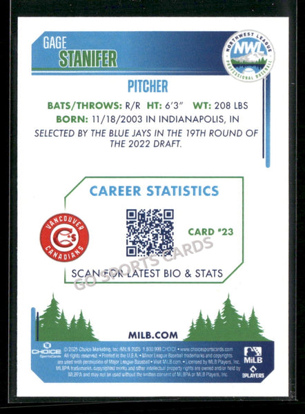 2025 Northwest League Top Prospects NWL #2 Gage Stanifer