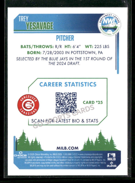 2025 Northwest League Top Prospects NWL #2 Trey Yesavage