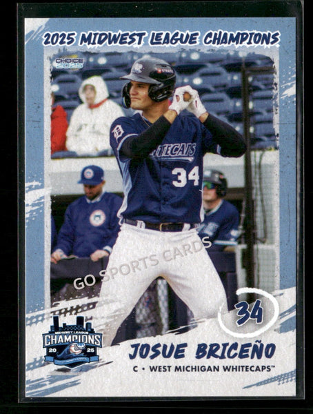 2025 West Michigan Whitecaps Champions Josue Briceno
