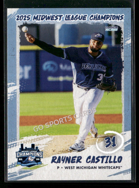 2025 West Michigan Whitecaps Champions Rayner Castillo