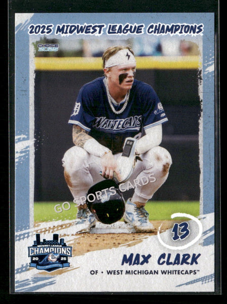2025 West Michigan Whitecaps Champions Max Clark