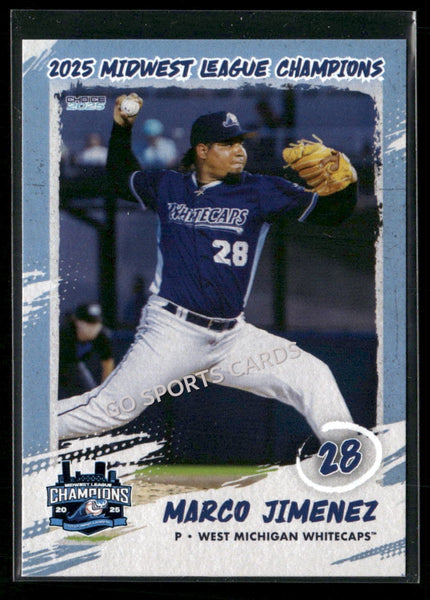 2025 West Michigan Whitecaps Champions Marco Jimenez