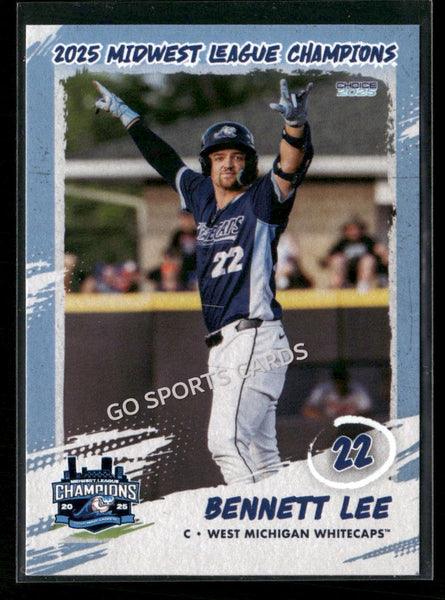 2025 West Michigan Whitecaps Champions Bennett Lee