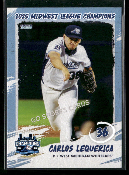2025 West Michigan Whitecaps Champions Carlos Lequerica