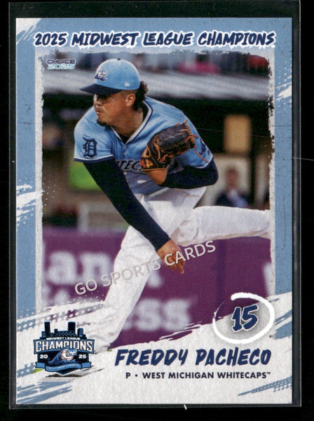 2025 West Michigan Whitecaps Champions Freddy Pacheco
