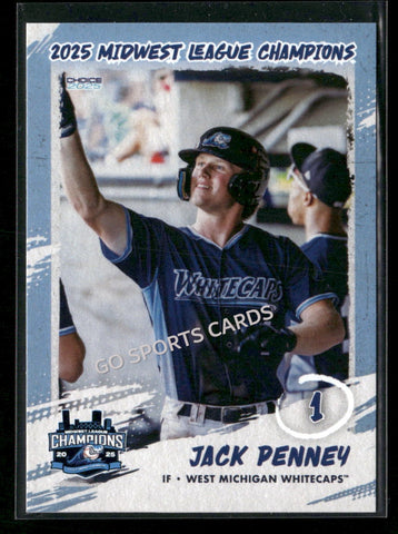 2025 West Michigan Whitecaps Champions Jack Penney