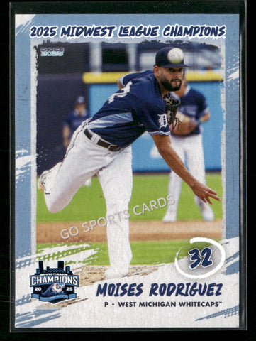 2025 West Michigan Whitecaps Champions Moises Rodriguez
