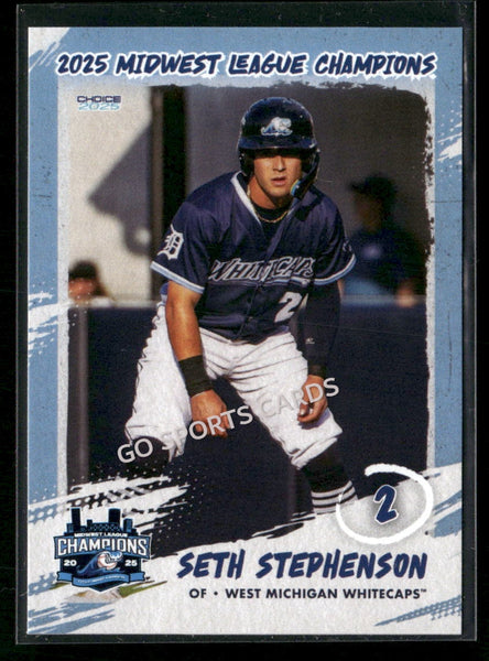 2025 West Michigan Whitecaps Champions Seth Stephenson