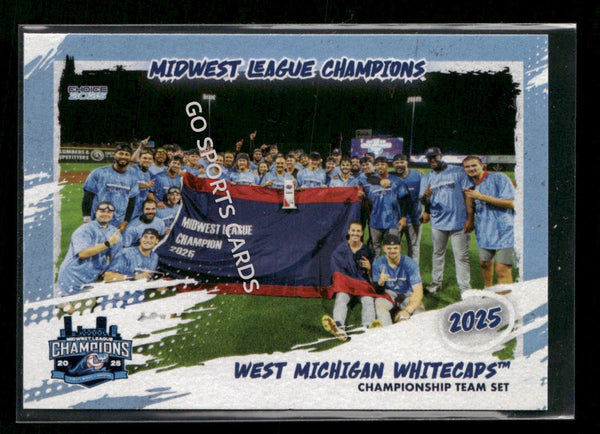 2025 West Michigan Whitecaps Champions Team Photo Checklist