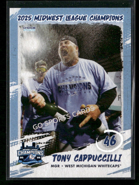 2025 West Michigan Whitecaps Champions Tony Cappuccilli
