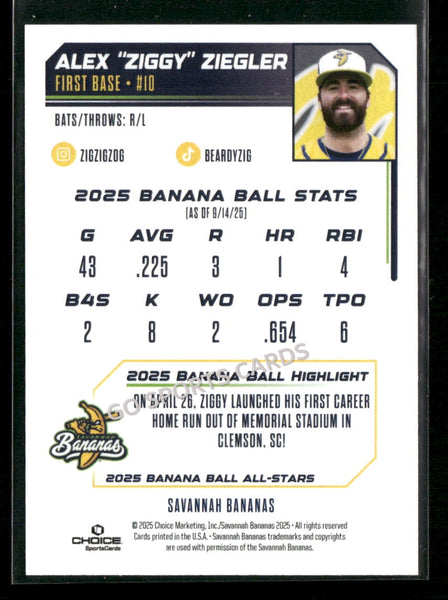 2025 Banana Ball All Stars Alex Ziggy Ziegler