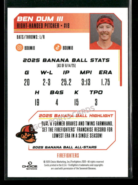 2025 Banana Ball All Stars Ben Dum III