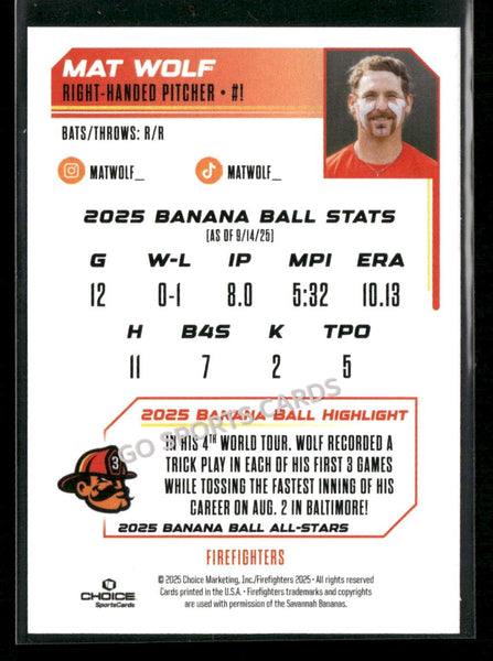 2025 Banana Ball All Stars Mat Wolf