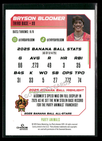 2025 Banana Ball All Stars Bryson Bloomer