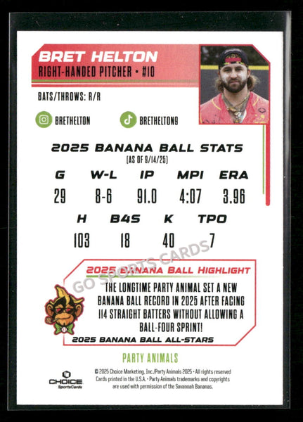 2025 Banana Ball All Stars Bret Helton