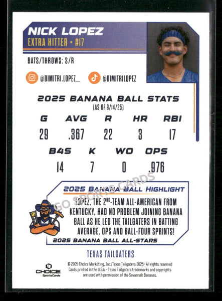 2025 Banana Ball All Stars Nick Lopez