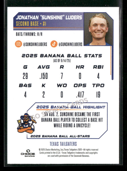 2025 Banana Ball All Stars Jonathon Sunshine Luders