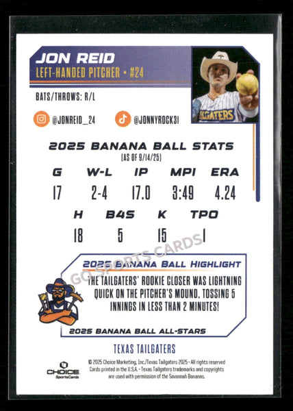 2025 Banana Ball All Stars Jon Reid