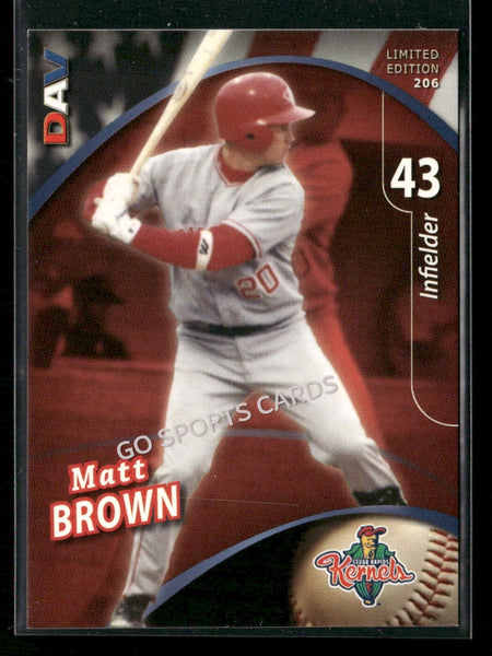 2009 Cedar Rapids Kernels DAV Matt Brown