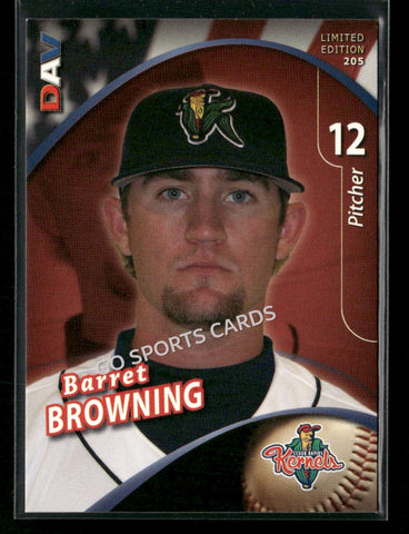 2009 Cedar Rapids Kernels DAV Barret Browning