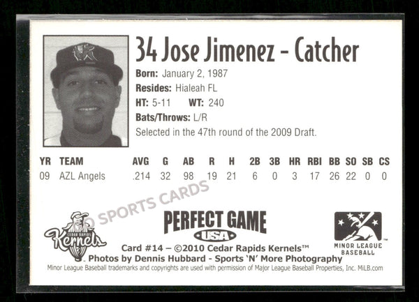 2010 Cedar Rapids Kernels Jose Jimenez
