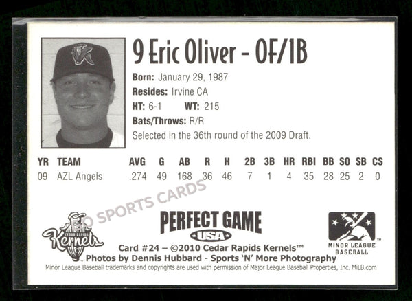 2010 Cedar Rapids Kernels Eric Oliver