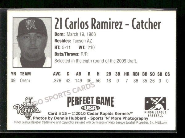 2010 Cedar Rapids Kernels Carlos Ramirez