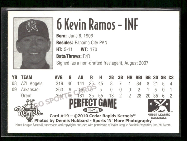 2010 Cedar Rapids Kernels Kevin Ramos