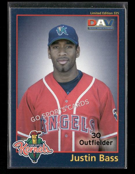 2010 Cedar Rapids Kernels DAV Justin Bass