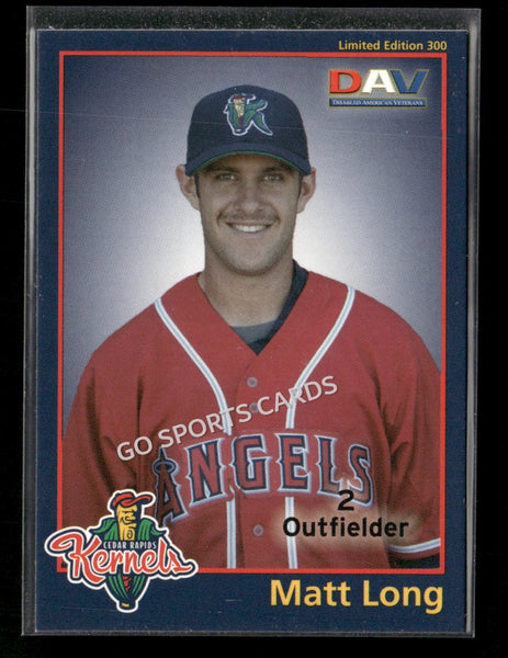 2010 Cedar Rapids Kernels DAV Matt Long