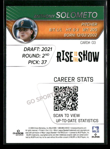 2026 Greensboro Grasshoppers Rise To The Show Top Prospects Anthony Solometo