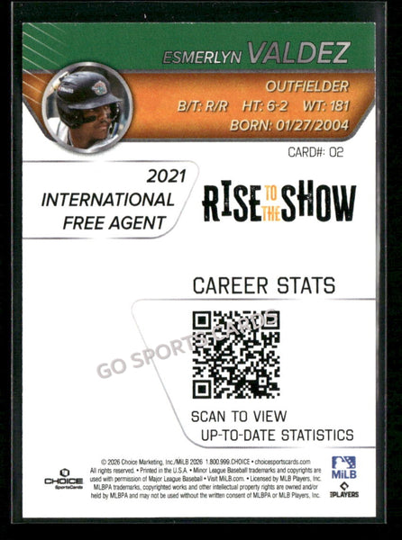 2026 Greensboro Grasshoppers Rise Show Top Prospects GOLD /100 Esmerlyn Valdez