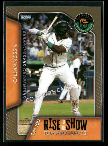 2026 Greensboro Grasshoppers Rise Show Top Prospects GOLD /100 Callan Moss
