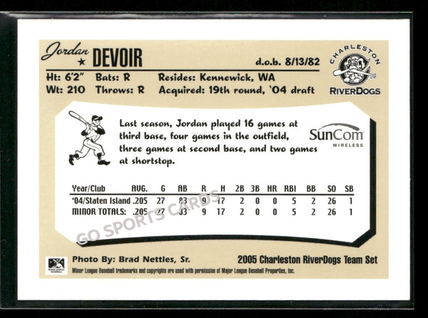 2005 Charleston RiverDogs Jordan Devoir