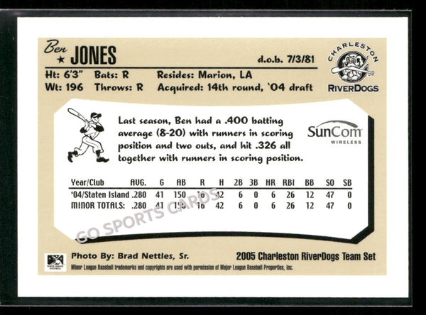2005 Charleston RiverDogs Ben Jones